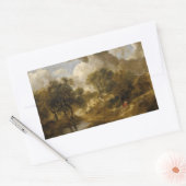 Thomas Gainsborough – サフォークの風景 長方形シール (封筒)