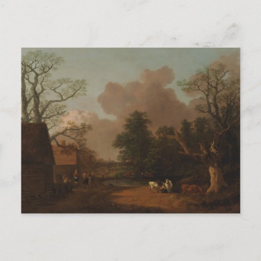 Thomas Gainsborough – ミルクメイドの風景 ポストカード (正面)