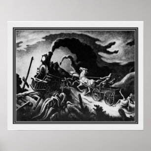 Thomas Hart Benton 16x20による「97年の残骸」 ポスター