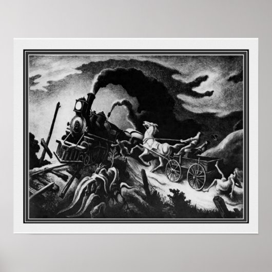 Thomas Hart Benton 16x20による「97年の残骸」 ポスター (正面)