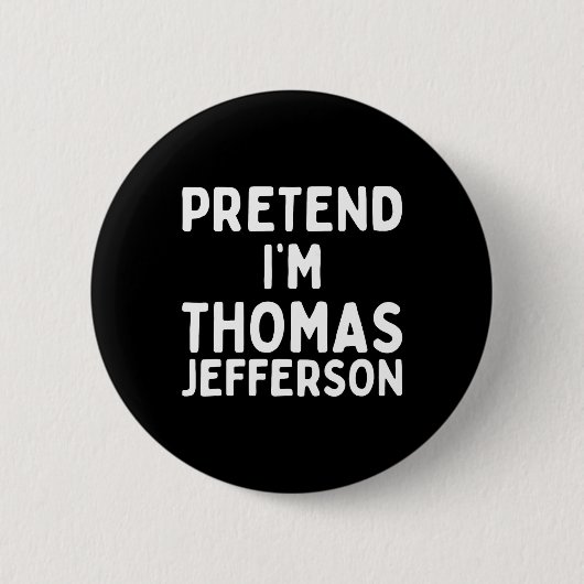 Thomas JeffersonおもしろいレイジーハロウィーンCo 缶バッジ (正面)