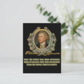 Thomas Jefferson引用文:政府と国民 ポストカード (スタンド正面)