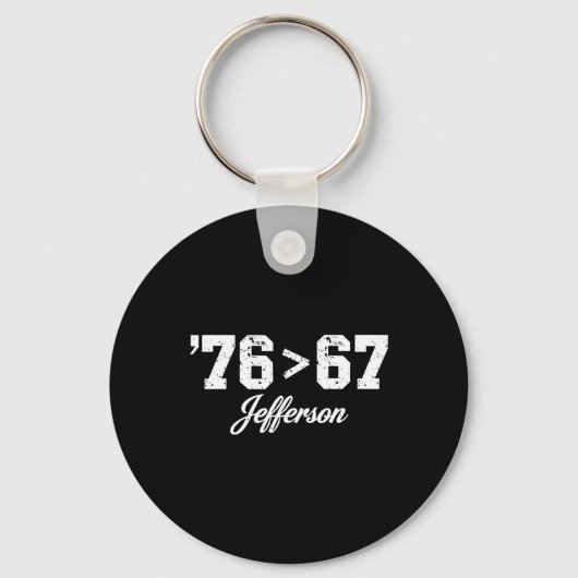Thomas Jefferson 76 67 Self-evident Make History F キーホルダー (正面)