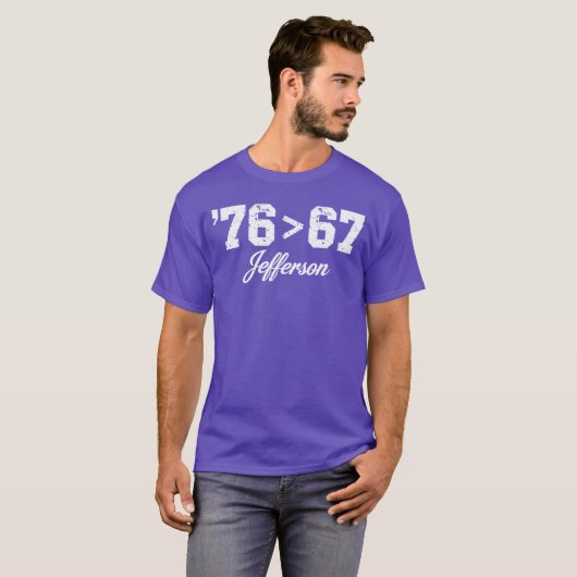 Thomas Jefferson 76 67 SelfEvident Make History Fu Tシャツ (正面フル)