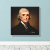 Thomas Jefferson by Rembrandt Peale.シグネチャー. キャンバスプリント (インサイチュ (ウッドフロア))