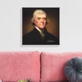 Thomas Jefferson by Rembrandt Peale.シグネチャー. キャンバスプリント (インサイチュ (リビング))