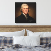 Thomas Jefferson by Rembrandt Peale.シグネチャー. キャンバスプリント (インサイチュ (寝室))