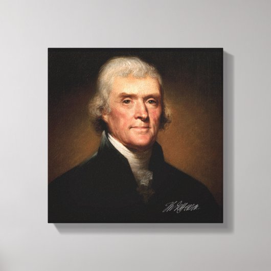 Thomas Jefferson by Rembrandt Peale.シグネチャー. キャンバスプリント (正面)