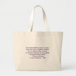 Thomas Jefferson - It is always better Large Tote  ラージトートバッグ