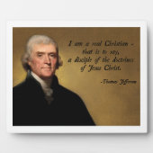 Thomas Jefferson Jesus Christ フォトプラーク (正面)
