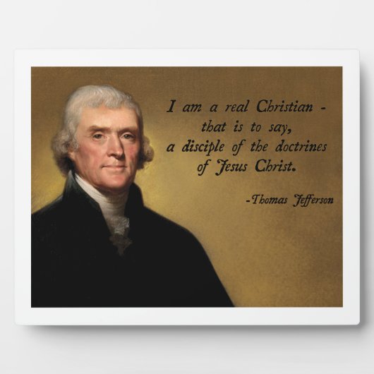 Thomas Jefferson Jesus Christ フォトプラーク (正面)