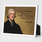Thomas Jefferson Jesus Christ フォトプラーク (側面)