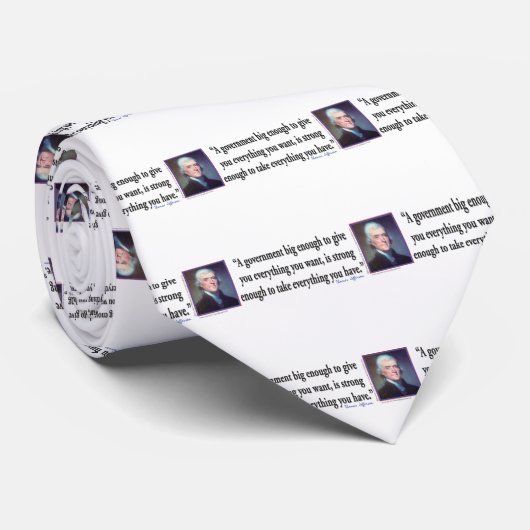 Thomas Jefferson on a Big Government ネクタイ (ロール)