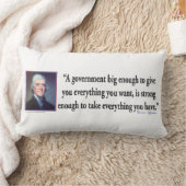 Thomas Jefferson on a Big Government ランバークッション (ブランケット)