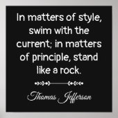 Thomas Jefferson Quote -- Stand like a rock ポスター (正面)