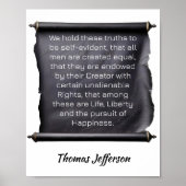 Thomas Jefferson -- We hold these truths to be ポスター (正面)