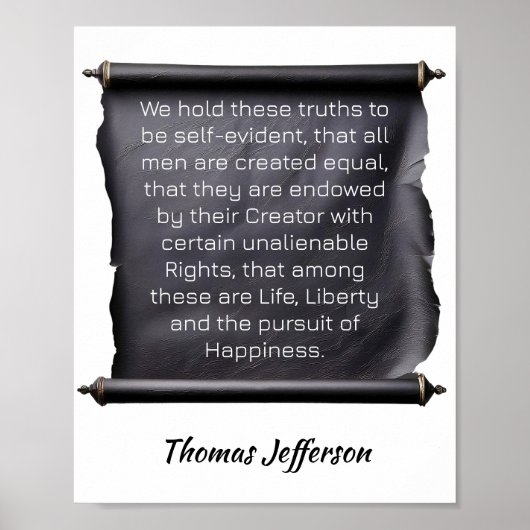 Thomas Jefferson -- We hold these truths to be ポスター (正面)