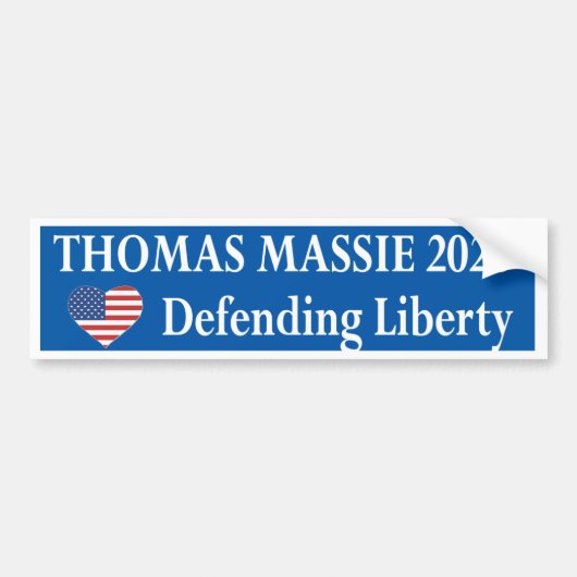 Thomas Massie 2028  バンパーステッカー (正面)