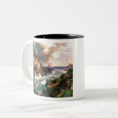Thomas Moran Point Lobos Monterey California. ツートーンマグカップ (正面左)