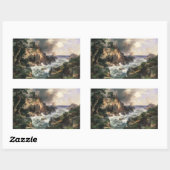 Thomas Moran - Point Lobos, Monterey, California 長方形シール (シート)