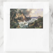 Thomas Moran - Point Lobos, Monterey, California 長方形シール (バッグ)