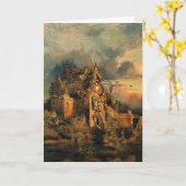 Thomas Moran's painting, The Haunted House, カード (黄色い花)