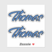 Thomas Name blue Aufkleber Sticker Stickerset シール (シート)