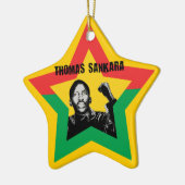 Thomas Sankara Burkina Fasso Star Xmas Ornament セラミックオーナメント (左)