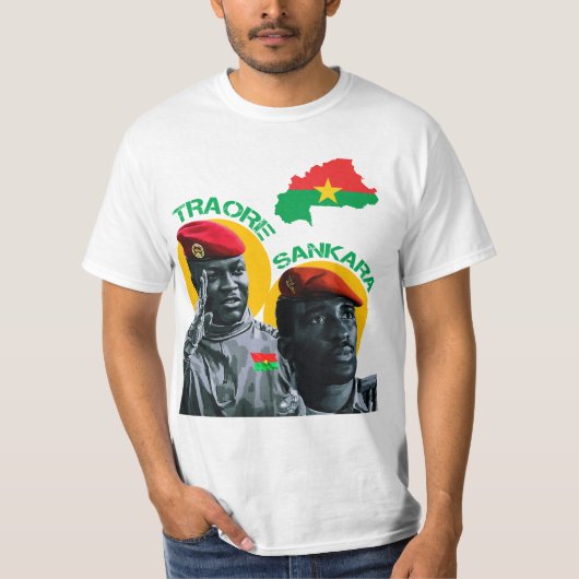 Thomas Sankara & Ibrahim Traore T-shirt Tシャツ (正面)