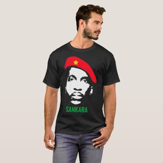 THOMAS SANKARA - Pan Africa Black Power Anti Colon Tシャツ (正面フル)