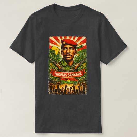 Thomas Sankara Revolutionary Shirt Pan-African tee Tシャツ (デザイン正面)