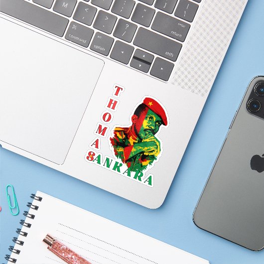 Thomas Sankara Sticker – Pan-African Revolutionary シール (ノートパソコンとiPhone)