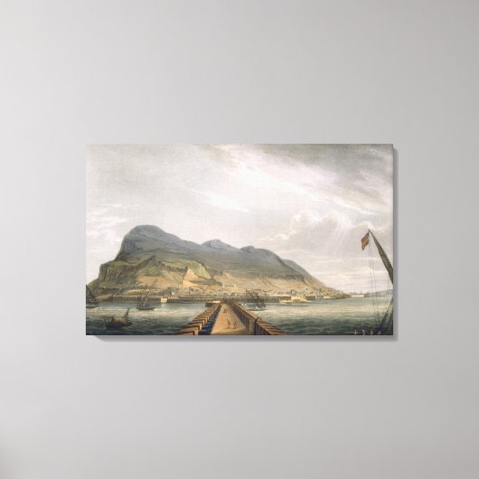 Thomas Sutherland fが刻んだジブラルタルの眺め キャンバスプリント (正面)