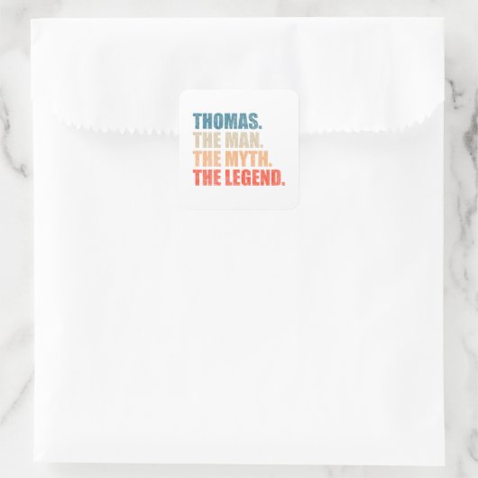 Thomas The Man The Myth The Legend スクエアシール (バッグ)