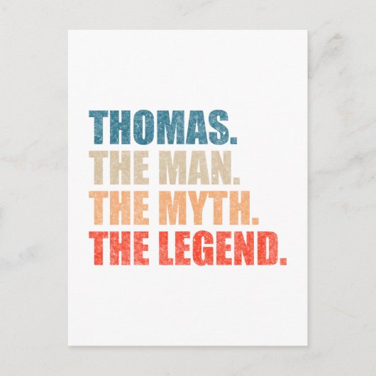 Thomas The Man The Myth The Legend ポストカード (正面)