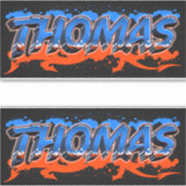 Thomas Vorname Name Graffiti Aufkleber Sticker シール (正面)