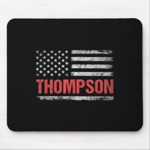 Thompsonという名前のアメリカ国旗 - Thompsonの姓 マウスパッド