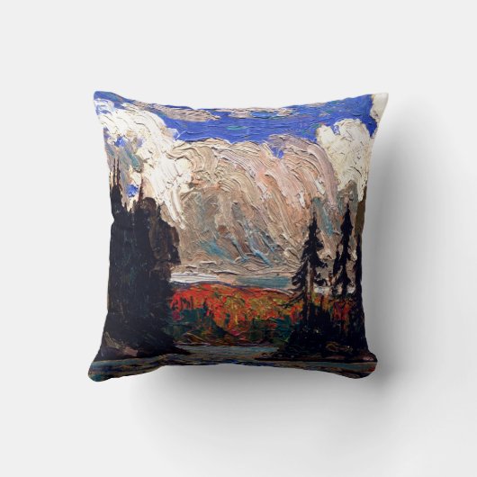 Thomson - Black Spruce in Autumn クッション (裏面)