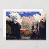 Thomson - Black Spruce in Autumn シーズンカード (正面/裏面)