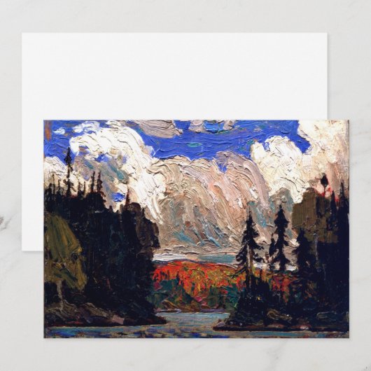 Thomson - Black Spruce in Autumn シーズンカード (正面/裏面)