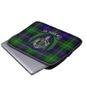 Thomson Scottish Clan Tartan and Crest  ラップトップスリーブ (正面下部)