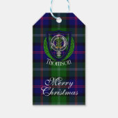 Thomson Scottish Clan Tartan & Crest ギフトタグ (正面)
