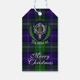 Thomson Scottish Clan Tartan & Crest ギフトタグ