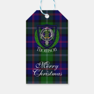 Thomson Scottish Clan Tartan & Crest ギフトタグ