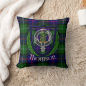 Thomson Scottish Clan Tartan & Crest クッション (ブランケット)