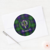 Thomson Scottish Clan Tartan & Crest ラウンドシール (封筒)