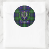 Thomson Scottish Clan Tartan & Crest ラウンドシール (バッグ)