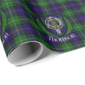 Thomson Scottish Clan Tartan & Crest ラッピングペーパー (ロールコーナー)