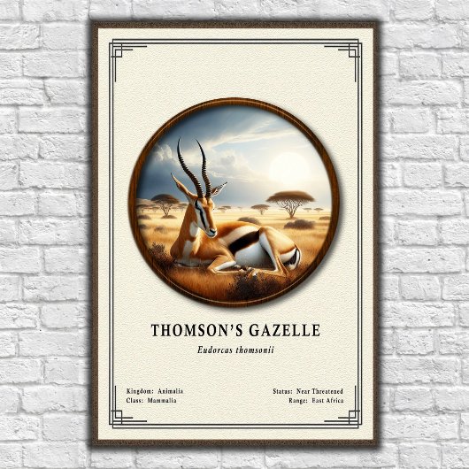 Thomson's Gazelle Zoology Series ポスター
