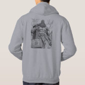 Thor God of Thunder Mjolnir Sketch Art Hoodie パーカ (裏面)